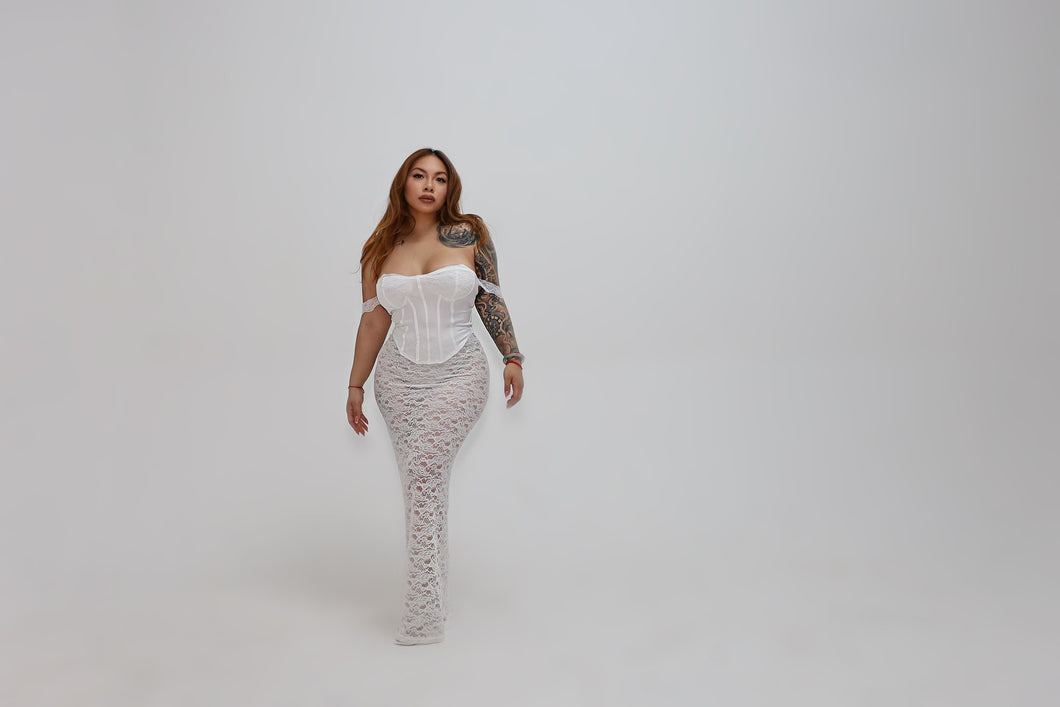 Lace Me Up Set - White