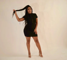 Load image into Gallery viewer, Zip Me Up Mini Dress - Black
