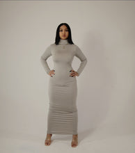 Load image into Gallery viewer, Always On Time Rolled Neck Dress - Grey
