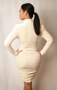 Keeping It Classy Dress - Beige