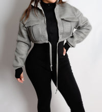 Load image into Gallery viewer, Buss It Crop Jacket - Grey
