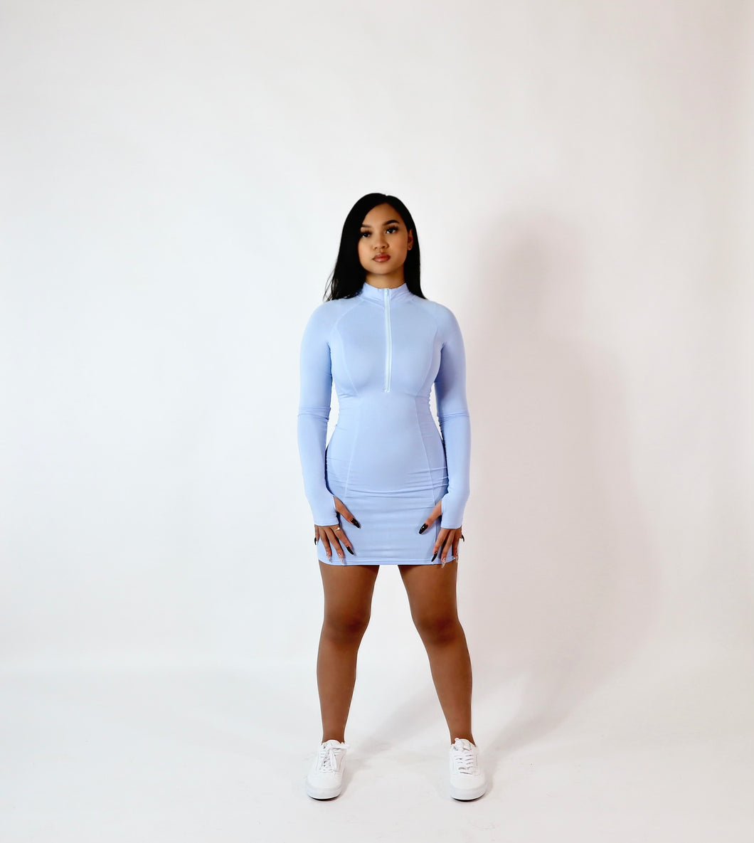Knockout Dress - Dusty Blue