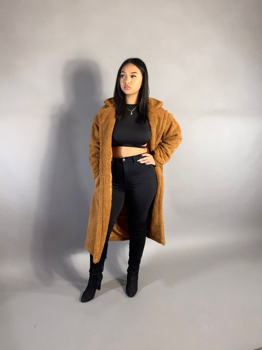 So Long Teddy Coat - Camel